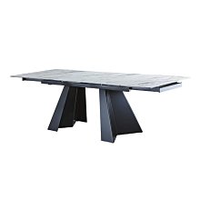 【DH】商品貨號A529-1商品名稱《2815》160cm鋼化玻璃餐桌 (圖一)面板可收合/展開.160cm~240cm