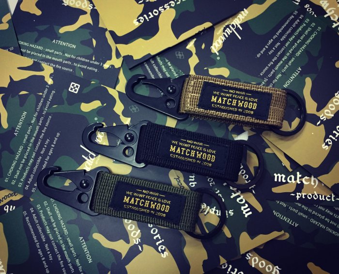 【Matchwood直營】Matchwood Military KeyHolder 軍用勾扣鑰匙圈 黑色款 腰間穿搭配件