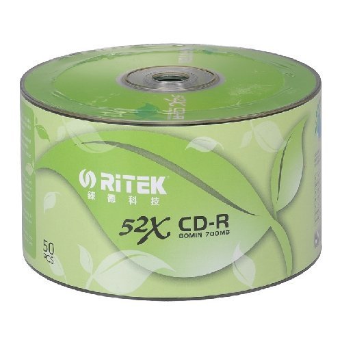 [出賣光碟] RiTEK 錸德 綠葉版 52x CD-R 空白光碟 燒錄片 原廠50片裝