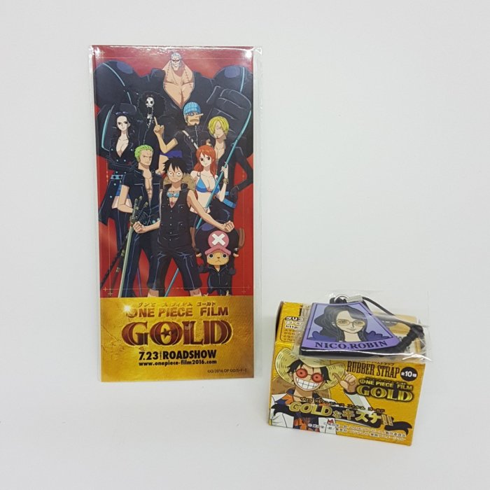 喜鈴二手屋-- 海賊王 航海王 ONE PIECE FILM GOLD 貼紙 妮可·羅賓 吊飾