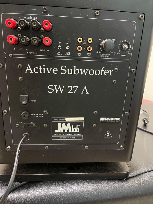 法國 Focal JMlab sw 27a 重低音 10吋喇叭 23公斤