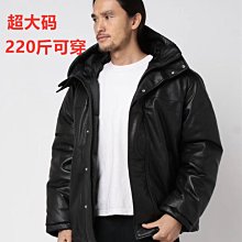 【型男會社】1101 YXDYG 超大碼羽絨服加肥加大加厚真皮羽絨服男胖子寬松綿羊皮皮衣外套男