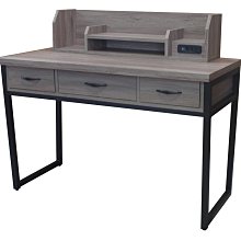 【尚品家具】629-106  羅辛蒂4.2尺灰橡USB插座書桌