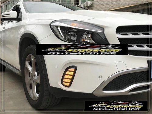 【小鳥的店】賓士 GLA X156 17-18年 LED 霧燈 野馬 三色 日行燈 DRL 晝行燈 日間行車燈