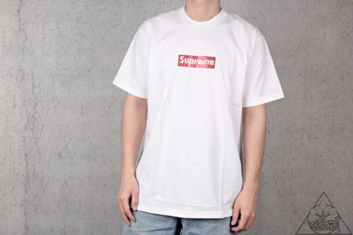 HYDRA】Supreme Swarovski Box Logo Tee 施華洛世奇水晶水鑽短T