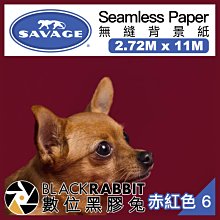 數位黑膠兔【美國 豹牌 Savage 赤紅色 6 無縫背景紙 2.72M X 11M 】 背景布 兒童 寵物 人像 廣告