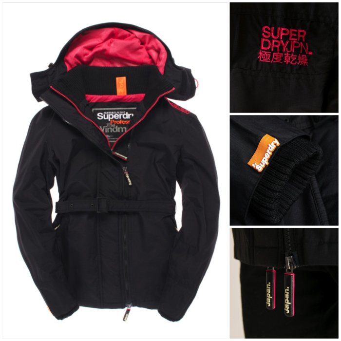 極度乾燥 Superdry Wind MAC windcheater jacket 網內裡 風衣 外套 長版 黑XS