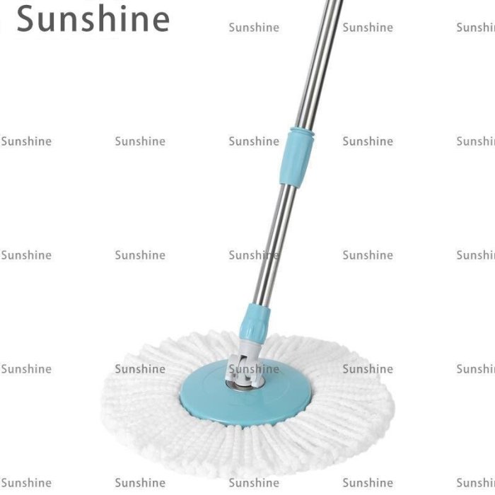 [Sunshine]美麗雅旋轉拖把桿家用單賣拖把不帶桶不銹鋼手壓式甩水拖把頭通用