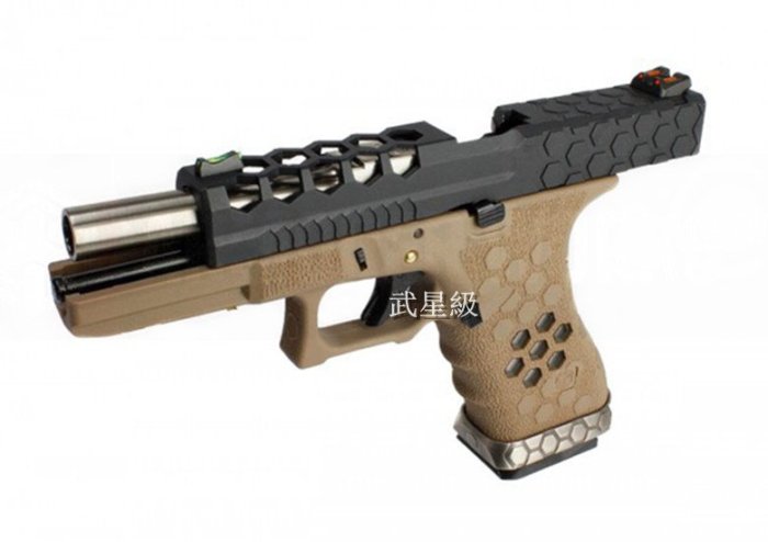 台南 武星級 AW CUSTOM G17 GLOCK 手槍 瓦斯槍 蜂巢版 黑沙(克拉克BB槍玩具槍空氣槍CO2槍電動槍