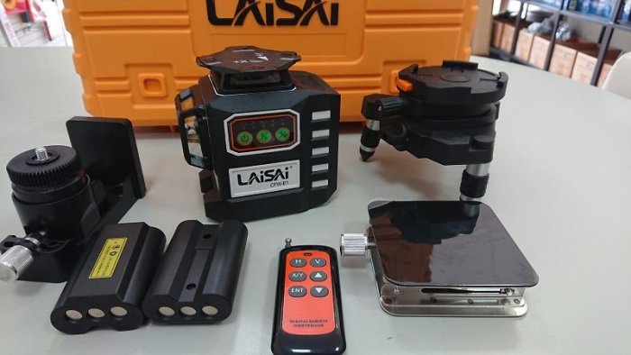 ☆捷成儀器☆LAISAI MAJI CFW-E1G全自動電子式整平4垂直4水平綠光貼模機 貼牆機激光雷射水平儀墨線雷射儀