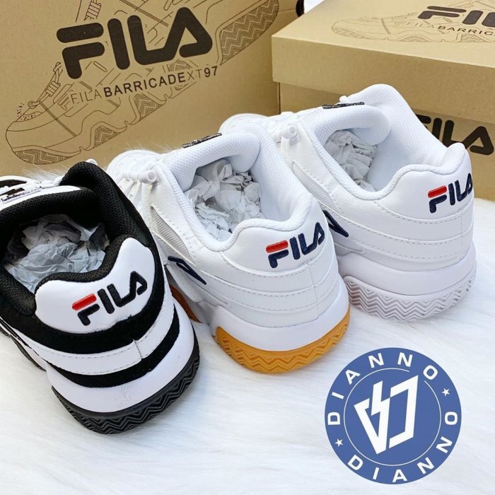 帝安諾-FILA COURT DELUXE AIR 97 韓國  魔鬼氈 粉色 藍色 全黑 焦糖 黑白老爹鞋 休閒