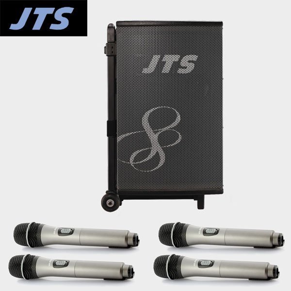 【小叮噹的店】台灣 JTS WA-88 無線移動式擴音系統+4支無線麥克風 CD MP3 播放器 可充電式