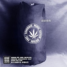 【P887 超級煙具】專業煙具 新潮雷鬼風格生活系列 CANNABIS麻葉防水圓筒包(大)(黑色款)(930047)