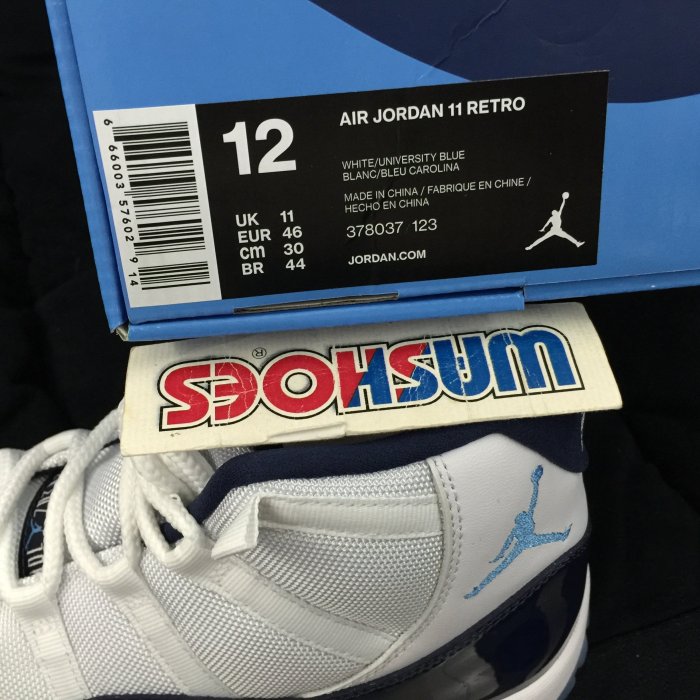 Washoes 大尺寸 Air Jordan 11 WIN LIKE 82 UNC 深藍 白 378037-123 現貨