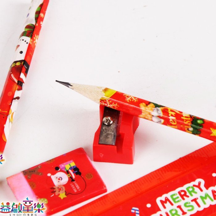 ♠益啟童樂♠聖誕節 耶誕節 文具組 獎品 禮物 交換禮物 耶誕 聖誕 老人 文具 鉛筆 獎勵 禮品 鉛筆組合-現預