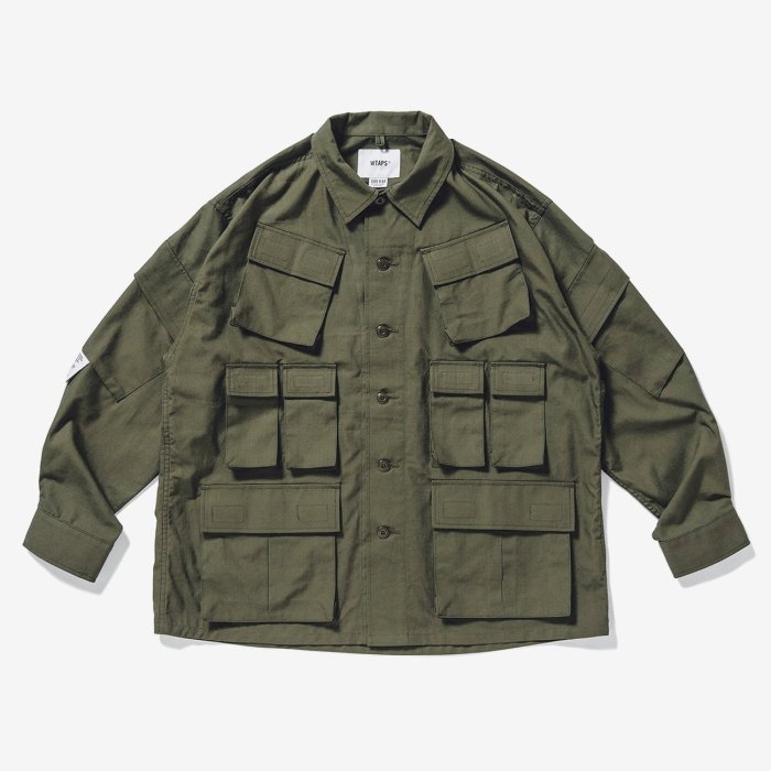 NSS』 WTAPS 20 MODULAR LS COTTON RIPSTOP 十袋口袋襯衫黑綠M | Yahoo