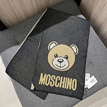 ⭐ 香榭屋精品店 ⭐ Moschino 黑色金蔥小熊圍巾 30 * 190 CM (XC0902) 全新商品