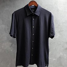CA 日本品牌 UNIQLO 深藍 寬版 透氣 短袖襯衫 M號 一元起標無底價R125
