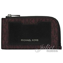 【茱麗葉精品】全新精品 MICHAEL KORS 專櫃商品 GIFTING 滿版字母多卡式零錢包.酒紅 現貨