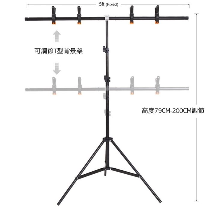 2×1.5米 背景支架支架+背景布+收納袋+大力夾背景布 掛架 攝影支架 幕布 T型背景架 攝影 拍攝 人像 補光