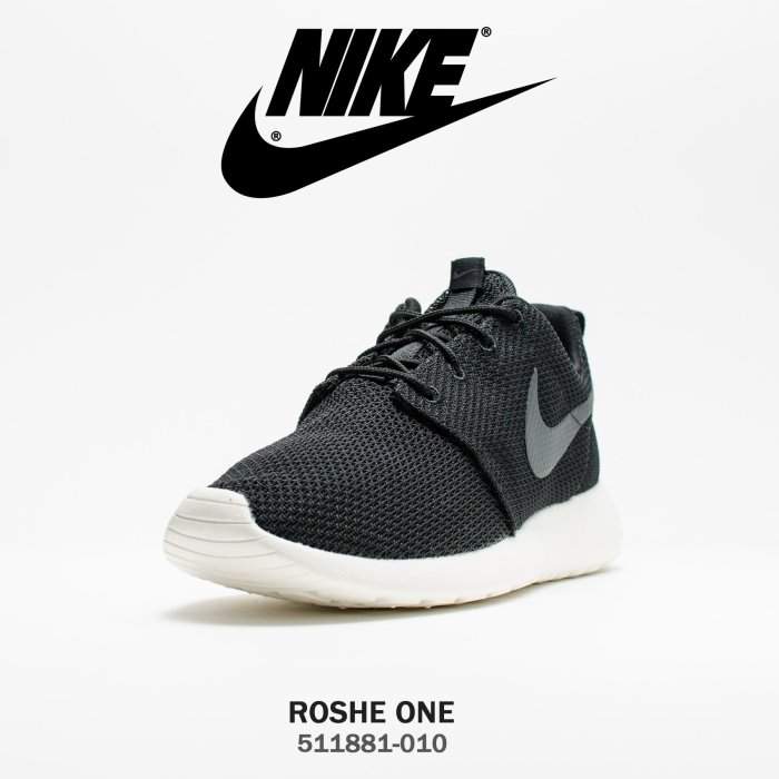 NIKE ROSHE RUN ONE 黑白 灰勾 511881-010 全新補貨到 男女尺寸齊 台灣公司貨