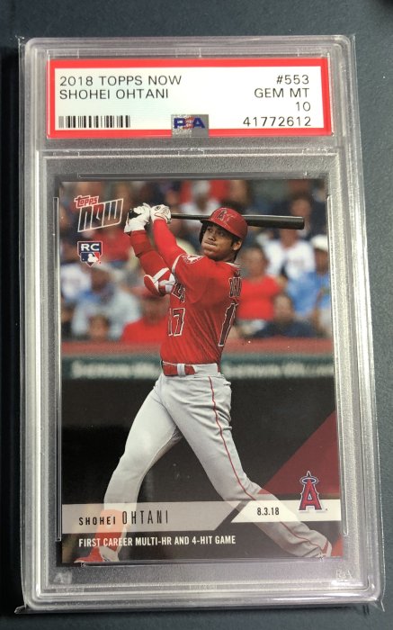 2018 Topps Now Japanese Shohei Ohtani RC #553 PSA 10 大谷翔平球卡 