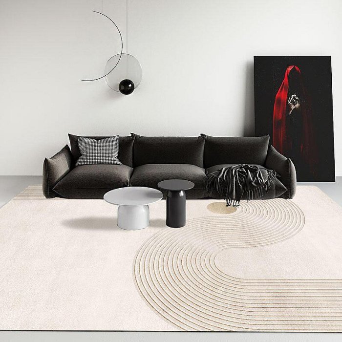 現貨:地毯客廳新款輕奢高級感茶幾毯耐臟易打理家用風代簡約