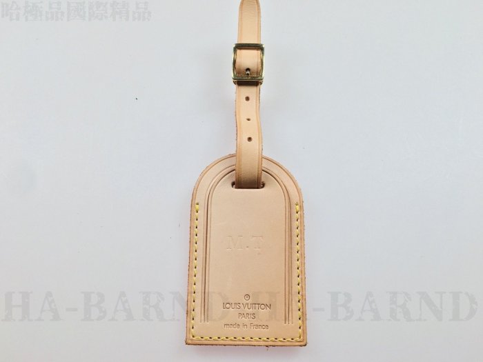 【哈極品】二手品 《Louis Vuitton LV 原廠全皮行李吊牌 / 掛飾》