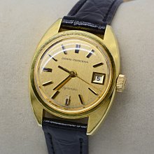 《寶萊精品》GP 芝柏表金黃圓弧型自動機械女子錶