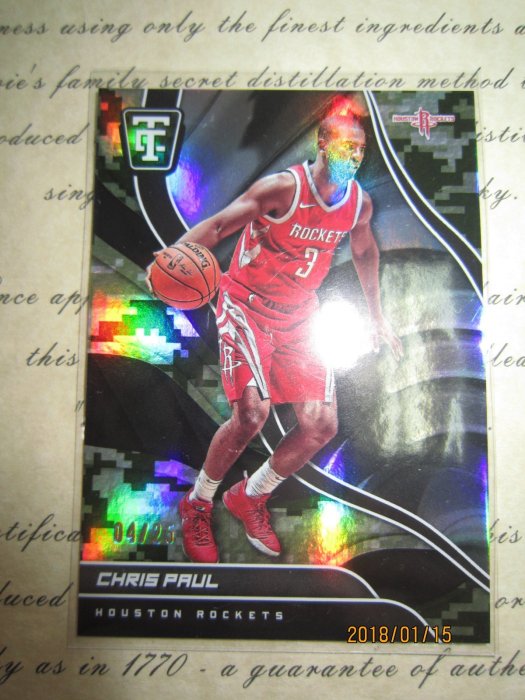 新賣家~17/18~Chris Paul /25~TC~草綠亮~迷彩綠~超低限量/25~150 1元起標