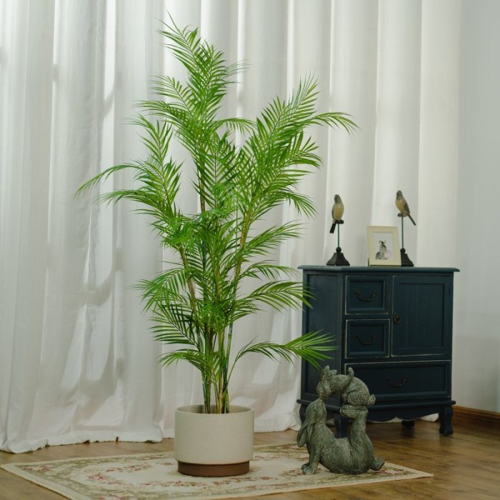 現貨 綠植大型仿真鳳尾葵鳳尾竹棕桐假樹客廳室內綠植植物盆栽擺件造景裝飾簡約