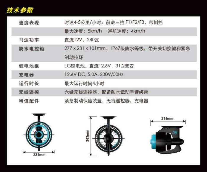 台灣現貨AquaMarina/樂划sup板獨木舟專用插入式電動推進器 防水插入式魚鰭專用