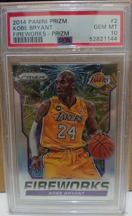 KOBE BRYANT Silver Prizm PSA 10 洛杉磯湖人隊布萊恩銀亮煙火秀特卡