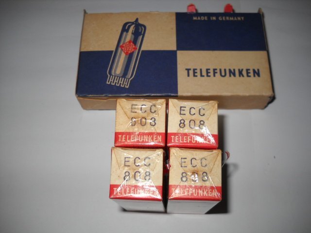 德國原裝 TELEFUNKEN ECC808/6KX8 低噪音管 (全新未拆封)(一標1支)