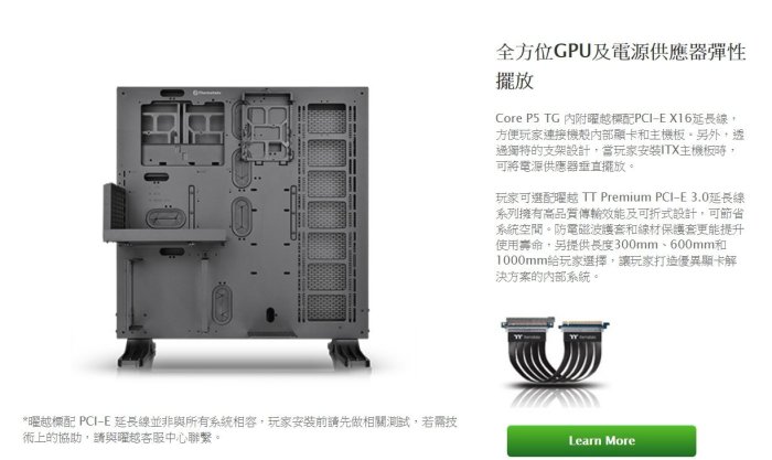 小白的生活工場*Thermaltake Core P5壁掛式ATX強化玻璃機殼(CA-1E7-00M1WN-03)