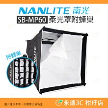 南冠 南光 NANLITE SB-MP60 專用柔光罩 含蜂巢網格 公司貨 MixPanel 60 全彩魔光平板燈 適用