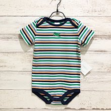 Maple麋鹿小舖 美國購買童裝品牌 GYMBOREE 男童條紋蛙蛙圖樣包屁衣 ＊ ( 現貨12-18 mos )