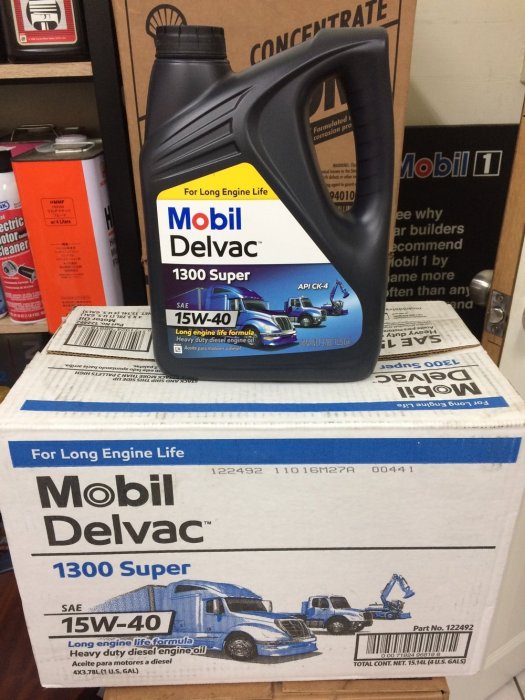 【MOBIL 美孚】 DELVAC 1300 Super 15W40、汽柴共軌引擎機油、3.78L*4罐箱【CK4六期】