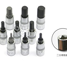 BuyTools-《專業級》二分六角凸頭套筒,1/4套筒,內六角螺絲用2分套筒,2~10mm每顆售價,台灣製造 「含稅」