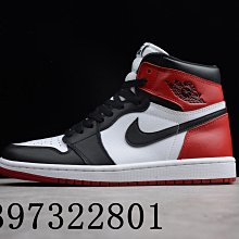 Air Jordan 1 Black Toe AJ1 復古 時尚白黑紅 百搭 運動 籃球鞋 555088-125 男款