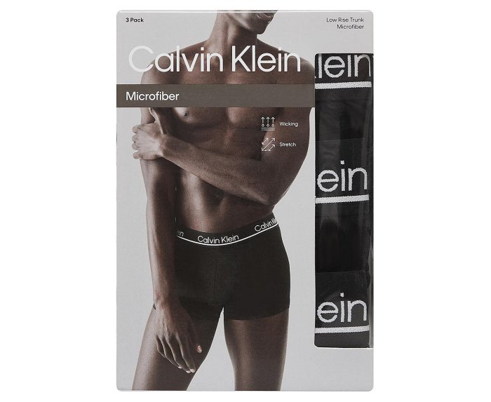 【CK男生館】Calvin Klein MICROFIBER低腰四角內褲☆【CKU001Q8】三件組(S-M-L)