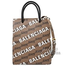 【茱麗葉精品】全新精品 BALENCIAGA 專櫃商品 693805 新版LOGO印花兩用紙袋包.淺棕 現貨