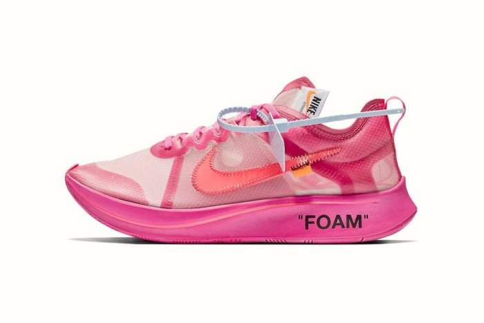 Nike x OffWhite Off-White Zoom Fly Virgil Abloh LV React Foam 透明 Pink 粉紅色 US8.5