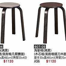 最信用的網拍~高上{全新}角管椅(607-01~05)木芯板餐廳椅/板凳/營業用餐椅~2023