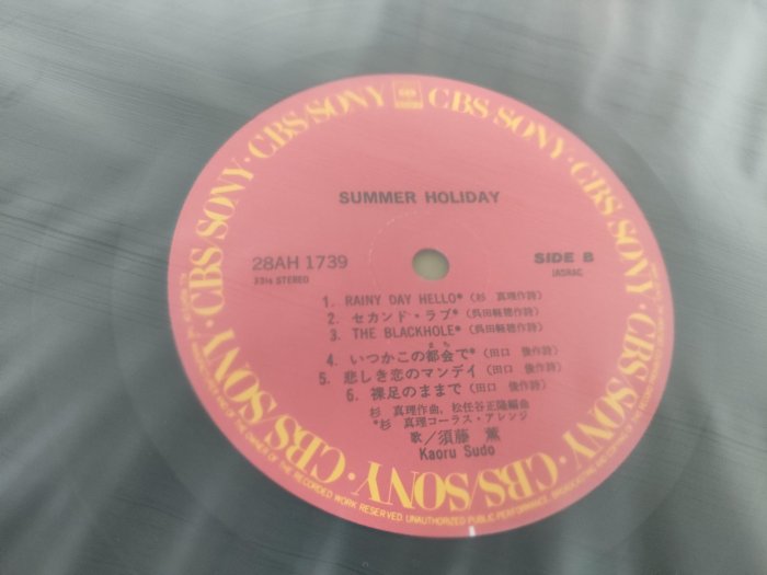1981日版 須藤薰 Kaoru Sudo -Summer Holiday 日本流行 city pop 黑膠