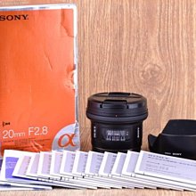 【高雄品光攝影】SONY 20mm F2.8 (20/2.8) SAL 定焦 廣角 大光圈   #23302J