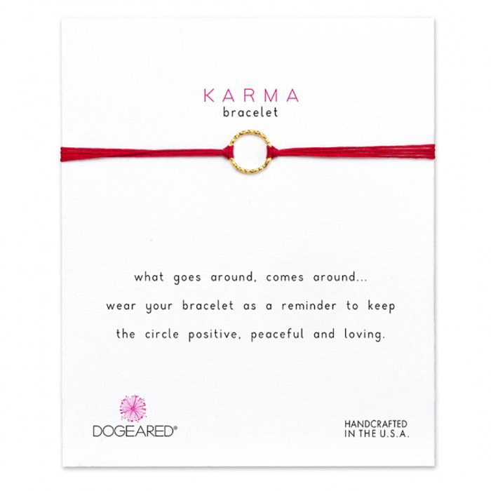 Dogeared Karma 閃亮圓滿圈手鍊 金墜紅線手鍊 附原廠盒