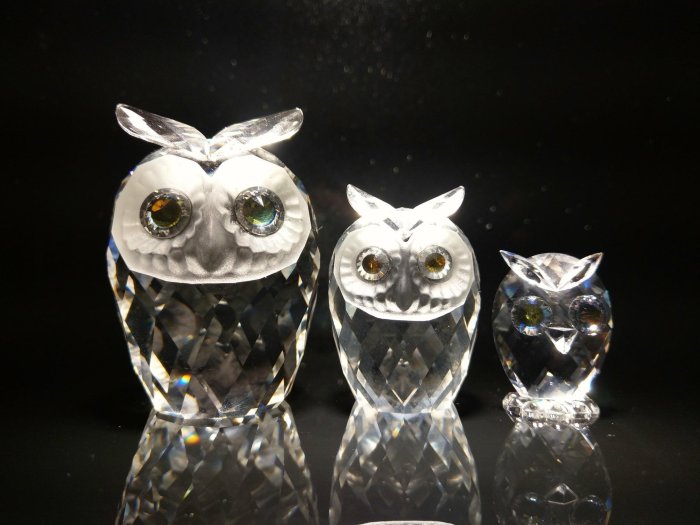 施華洛世奇 水晶 貓頭鷹 Swarovski 收藏 擺飾 禮品