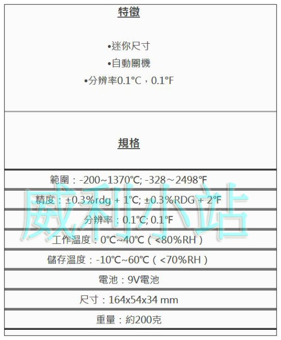 【威利小站】附發票 CENTER-307/ CENTER307 數位式溫度表 溫度計