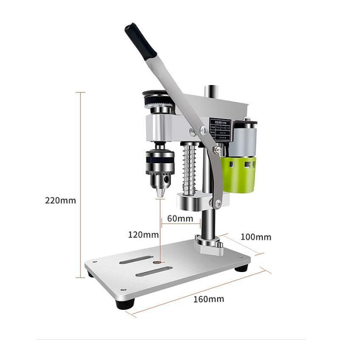 5Cgo【批發】家用微型迷你小型桌面台鑽DIY修表台式高精度直流電變速打孔電鑽110V含稅可開發票t652200870800
